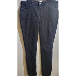 Nydj Straight Jeans MBDMLS2929 Womens Size 12 Black